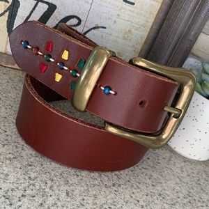 Embroidered Fossil Belt